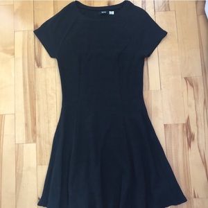 BDG Ribbed Black Mini Dress